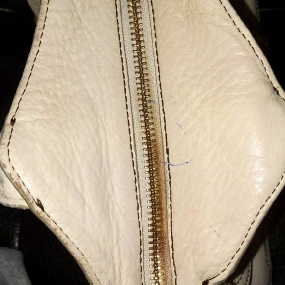 COLE HAAN | Leather Off White Cream Shoulder Bag - Picture 9 of 10